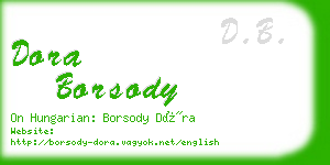 dora borsody business card